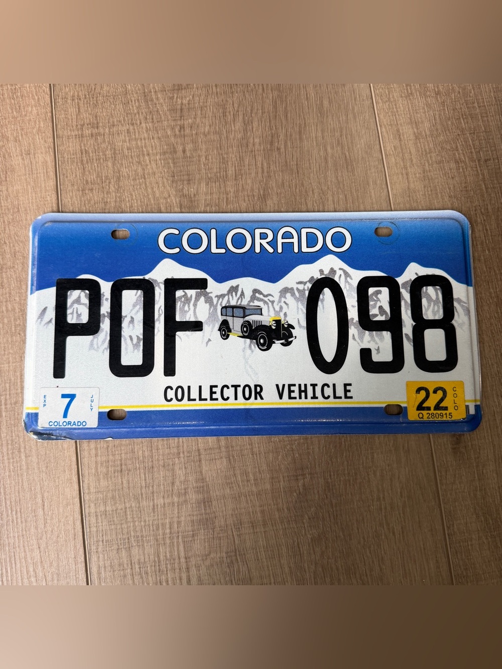 Colorado License Plate Collectors Series POF098 Man Cave Blue White Bar Decor - Picture 3 of 7